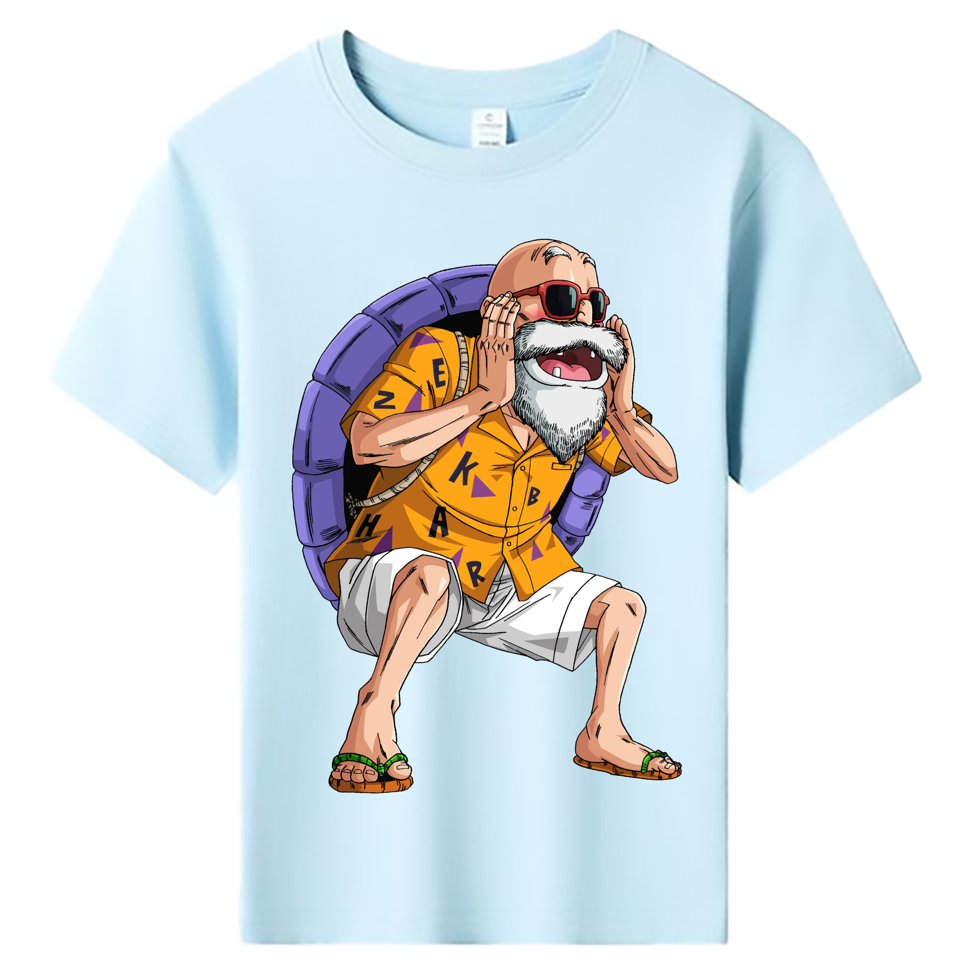 （画像用） ドラゴンボール 亀仙人（かめせんにん） DRAGON BALL Master Roshi Kame Sennin 綿100％キッズTシャツ（フロントプリント）